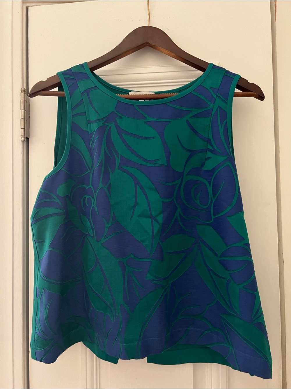 1st STATE- Green & Blue sleeveless top with open back